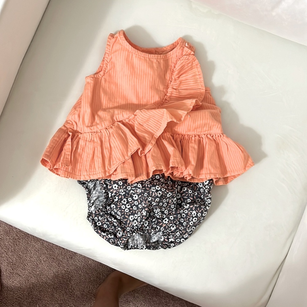 Two piece ruffle top